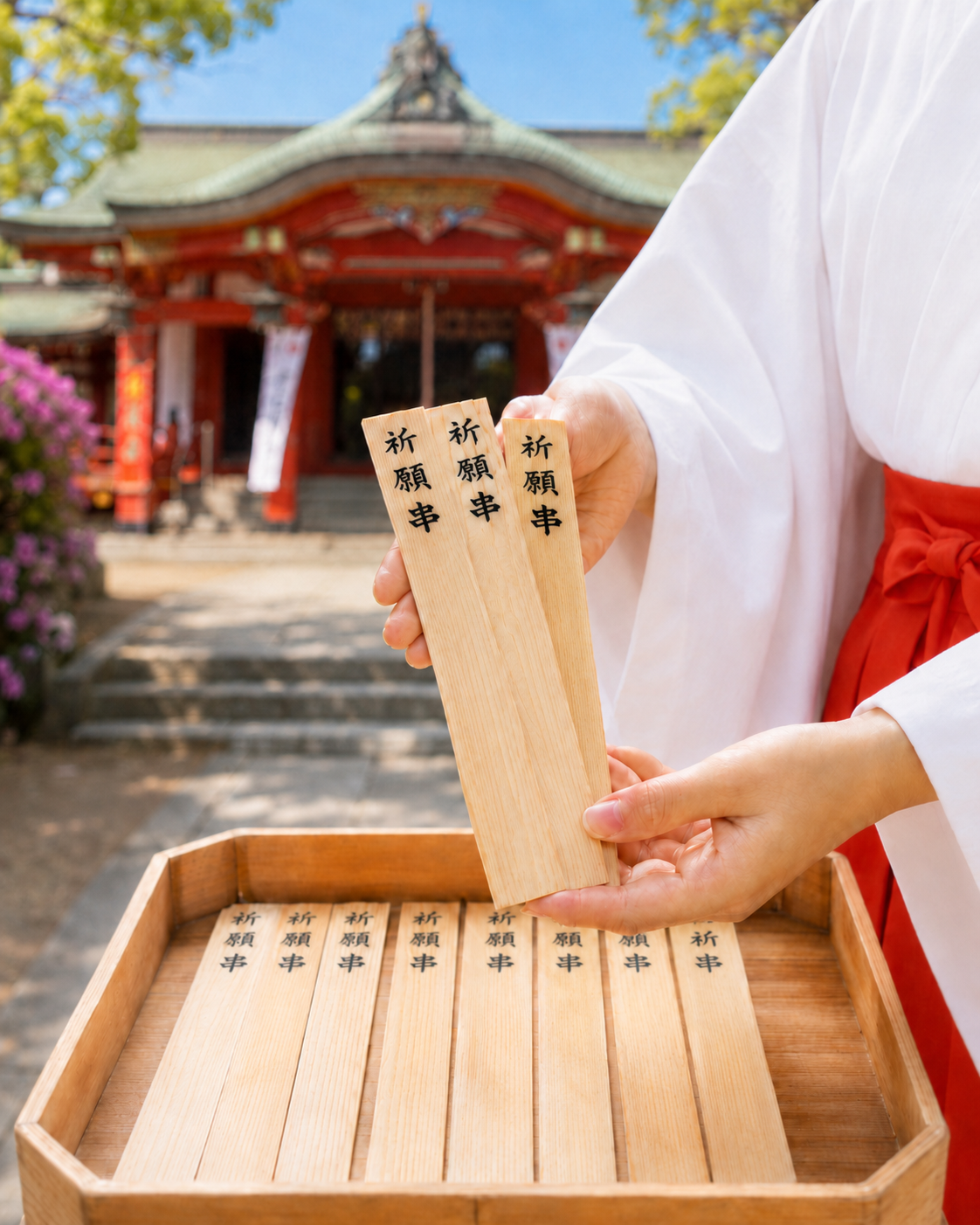 願いを込める「祈願串」の授与を始めました